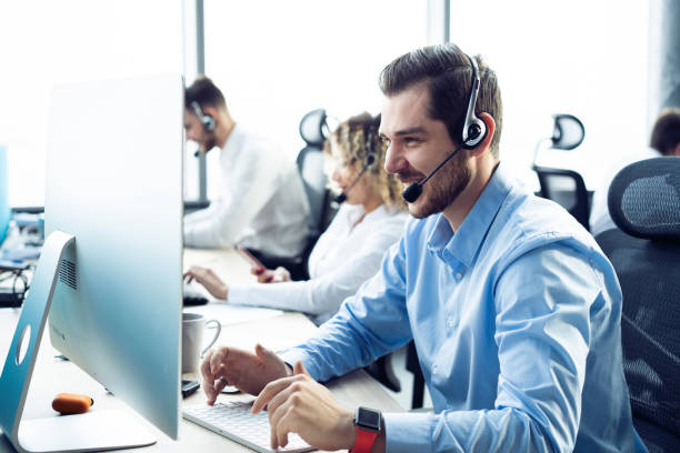 Customer service agent on the queue