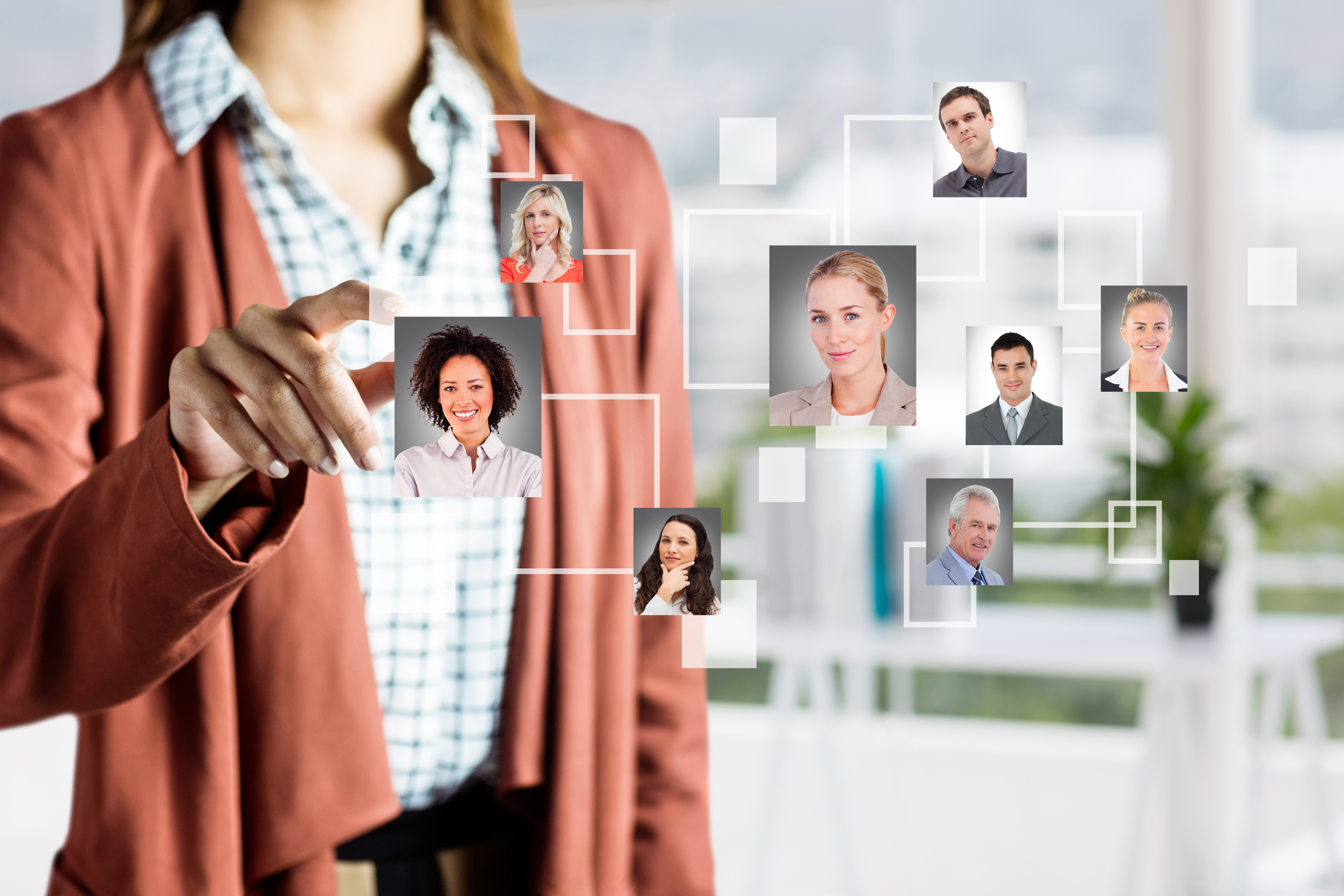 People operations lead reviewing employee records